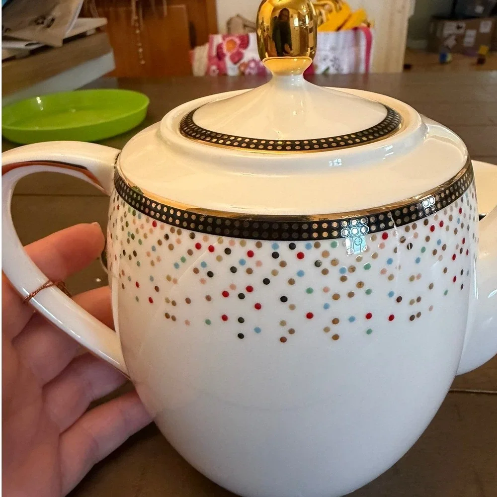 NWT Teavanna DISCONTINUED 2014 Confetti Fine Bone China Full Tea Set